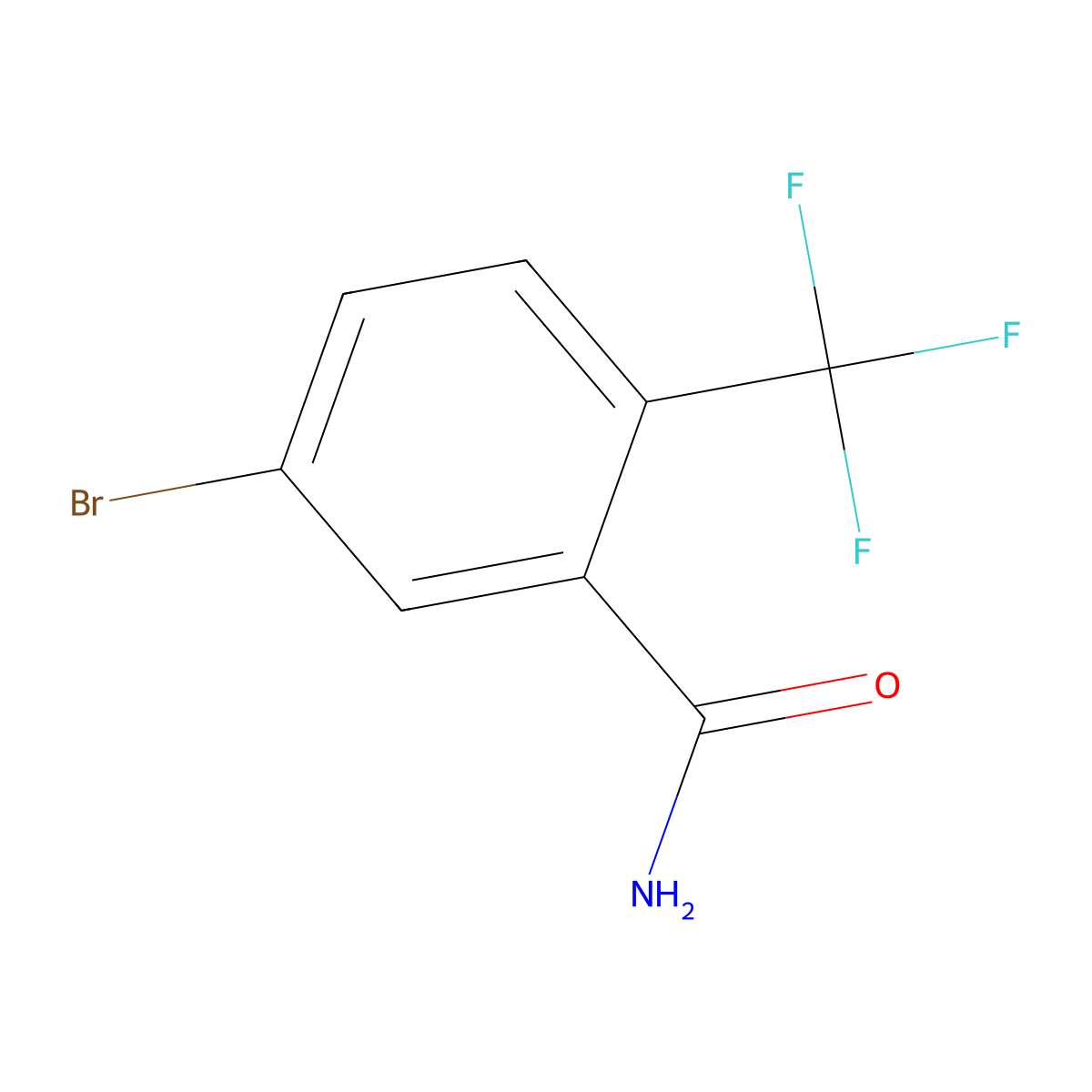 5-Bromo-2-(trifluoromethyl)benzamide molecular structure, CAS 1548-16-9