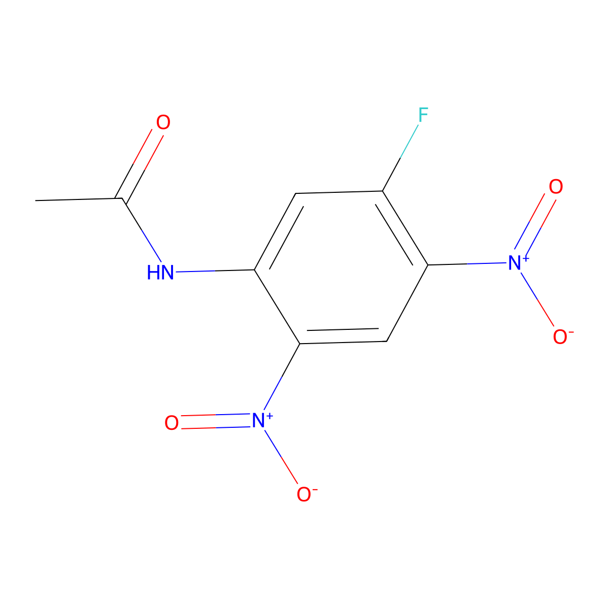 2,4-Dinitro-5-fluoroacetanilide molecular structure, CAS 1548-18-1