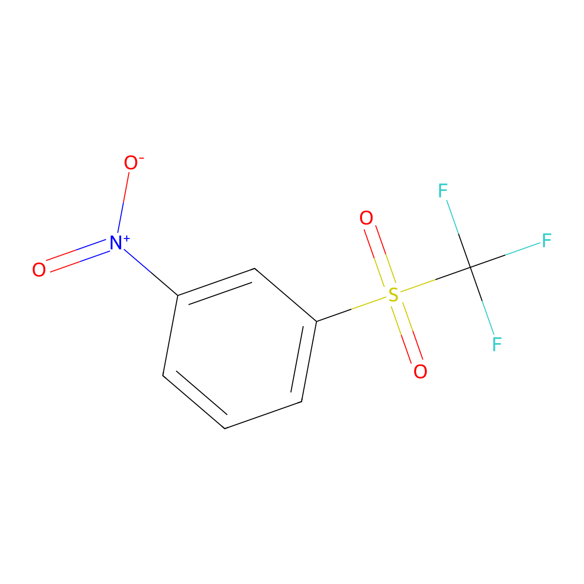1-Nitro-3-(trifluoromethane)sulfonylbenzene molecular structure, CAS 1548-72-7