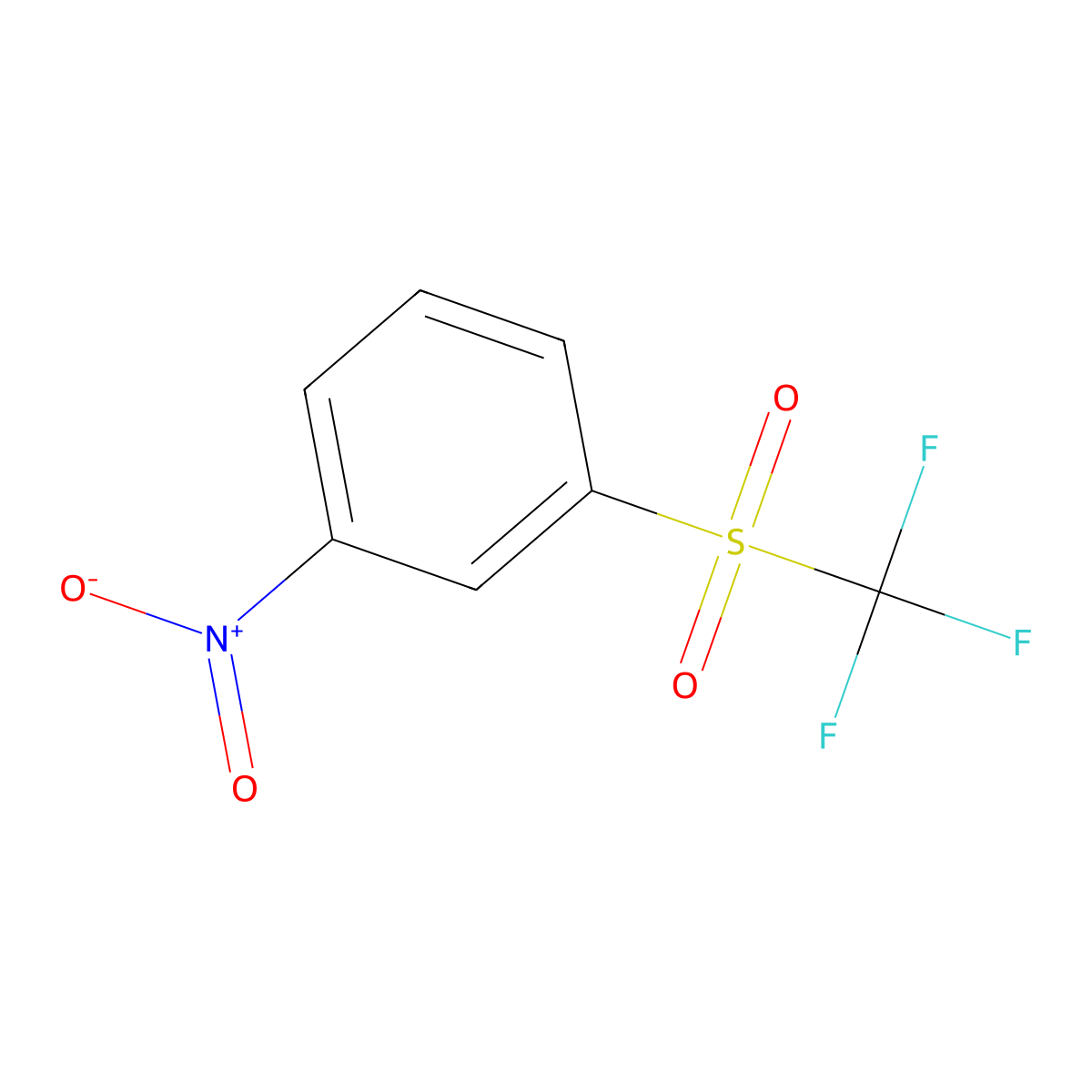 1-Nitro-3-(trifluoromethane)sulfonylbenzene molecular structure, CAS 1548-72-7