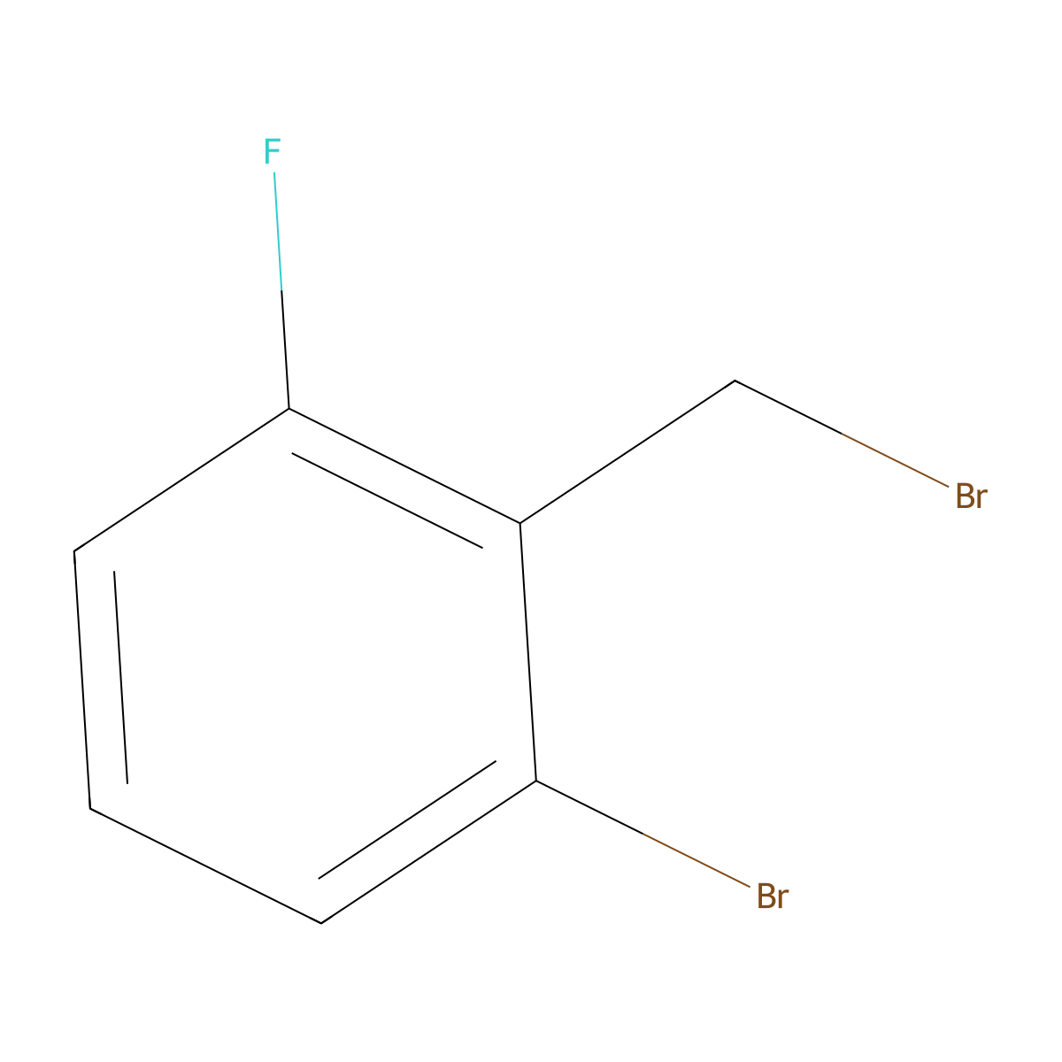 1-Bromo-2-(bromomethyl)-3-fluorobenzene molecular structure, CAS 1548-81-8