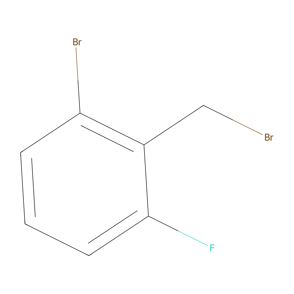 1-Bromo-2-(bromomethyl)-3-fluorobenzene molecular structure, CAS 1548-81-8