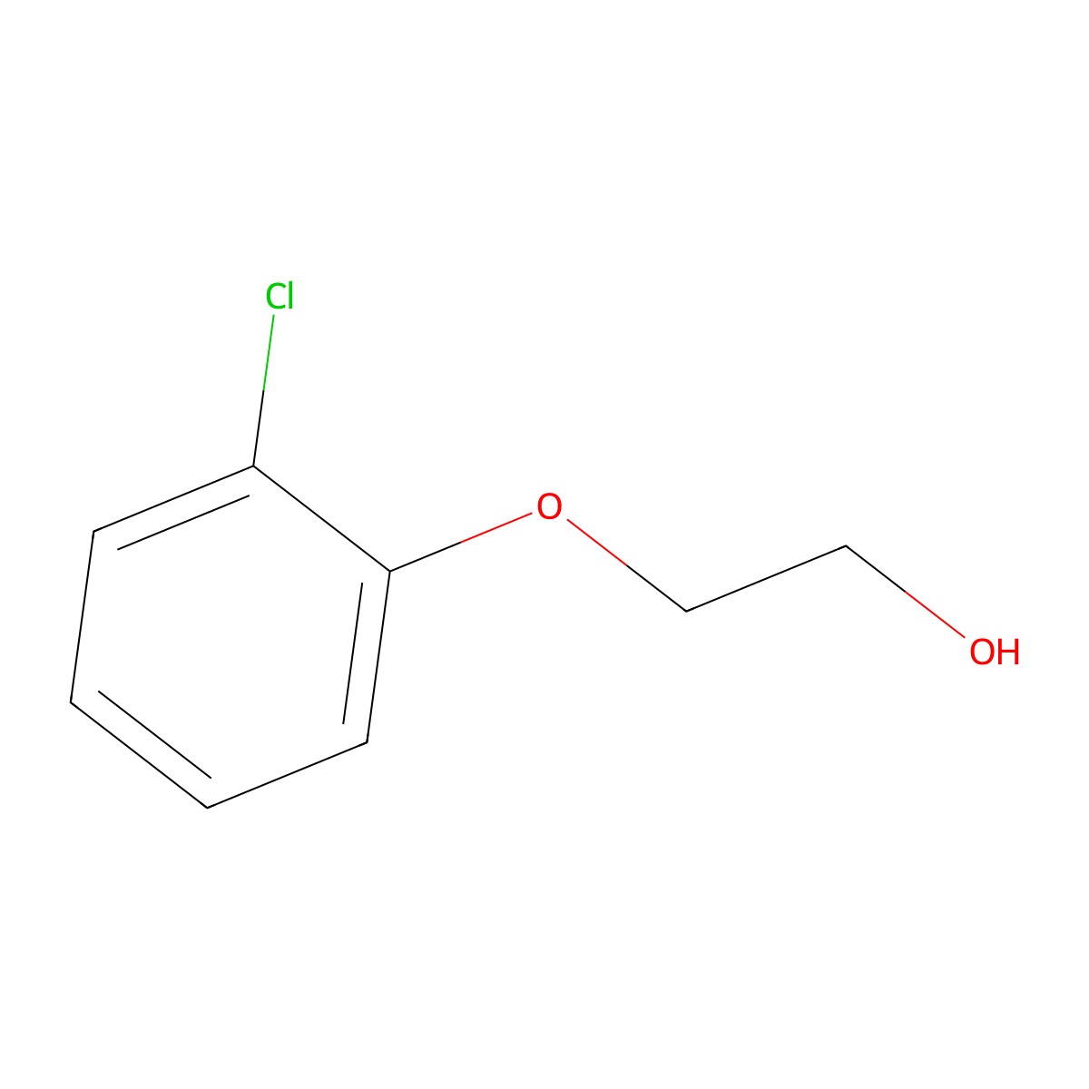2-(2-Chlorophenoxy)ethanol molecular structure, CAS 15480-00-9