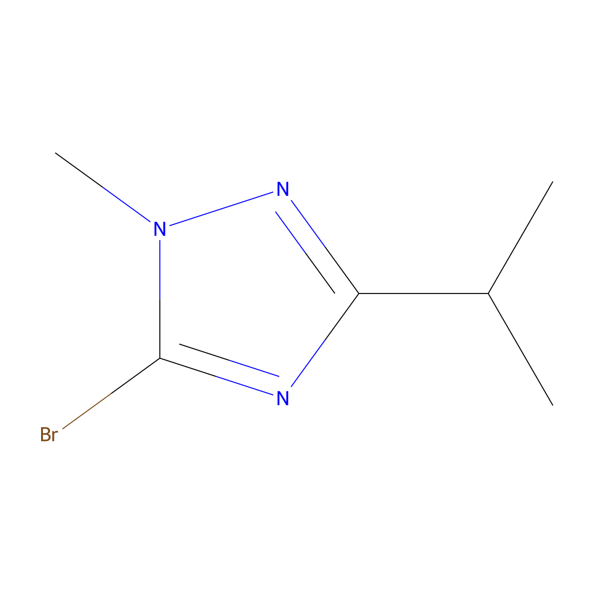 5-bromo-3-isopropyl-1-methyl-1H-1,2,4-triazole molecular structure, CAS 1548015-10-6