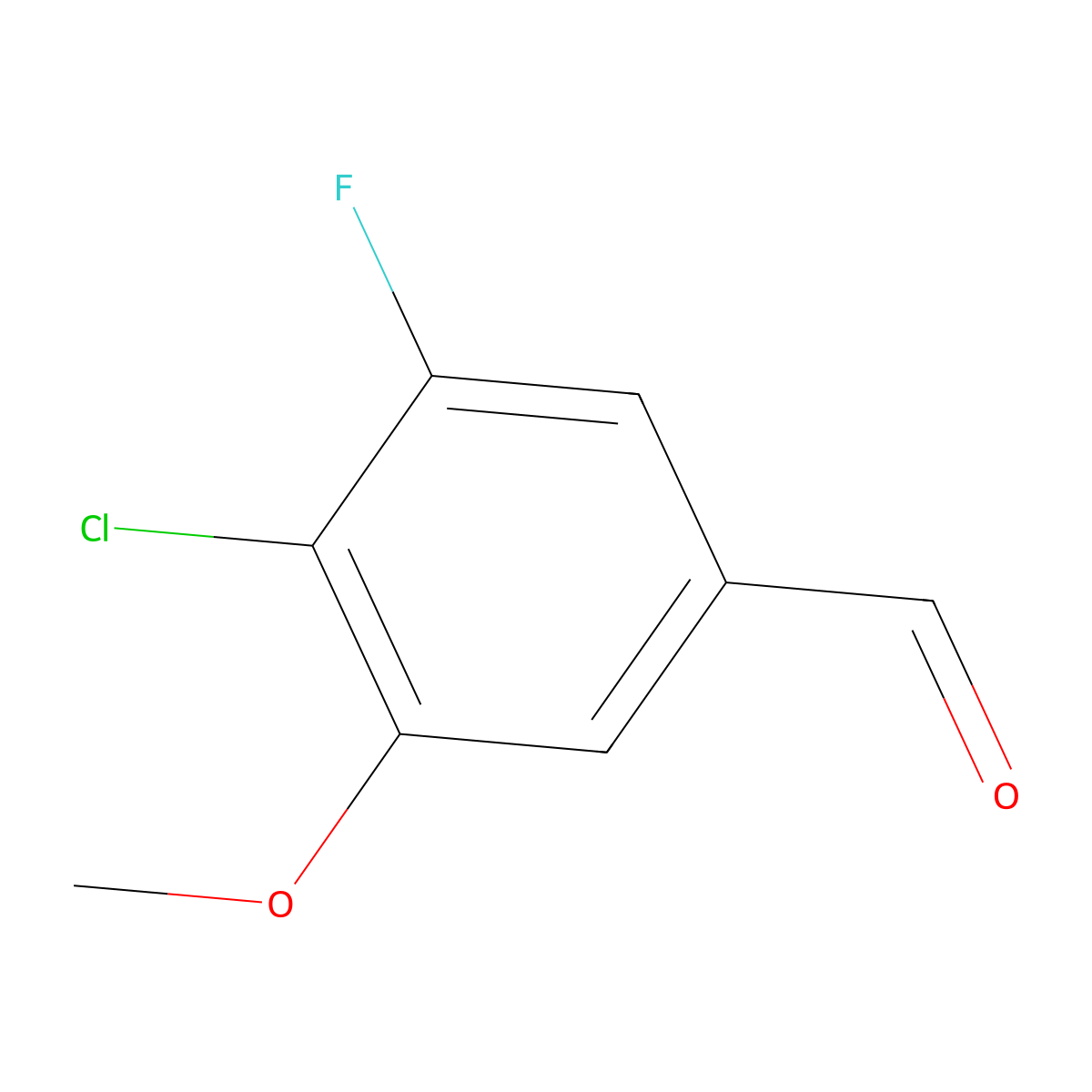 4-Chloro-3-fluoro-5-methoxybenZaldehyde molecular structure, CAS 1548015-97-9