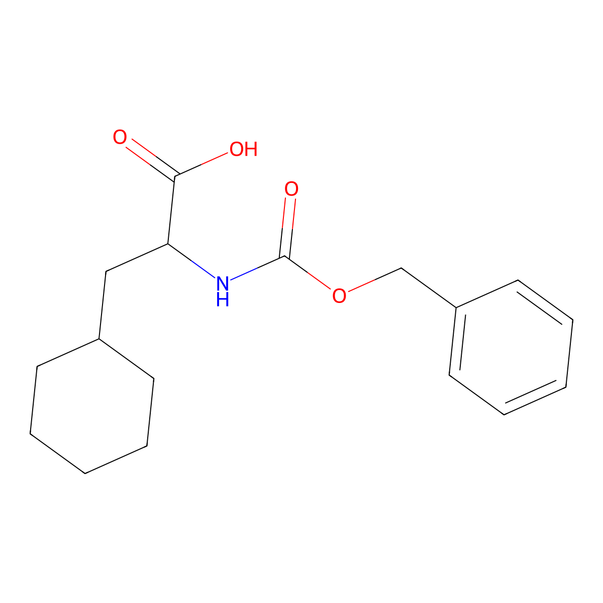 (R)-2-(((Benzyloxy)carbonyl)amino)-3-cyclohexylpropanoic acid molecular structure, CAS 154802-74-1