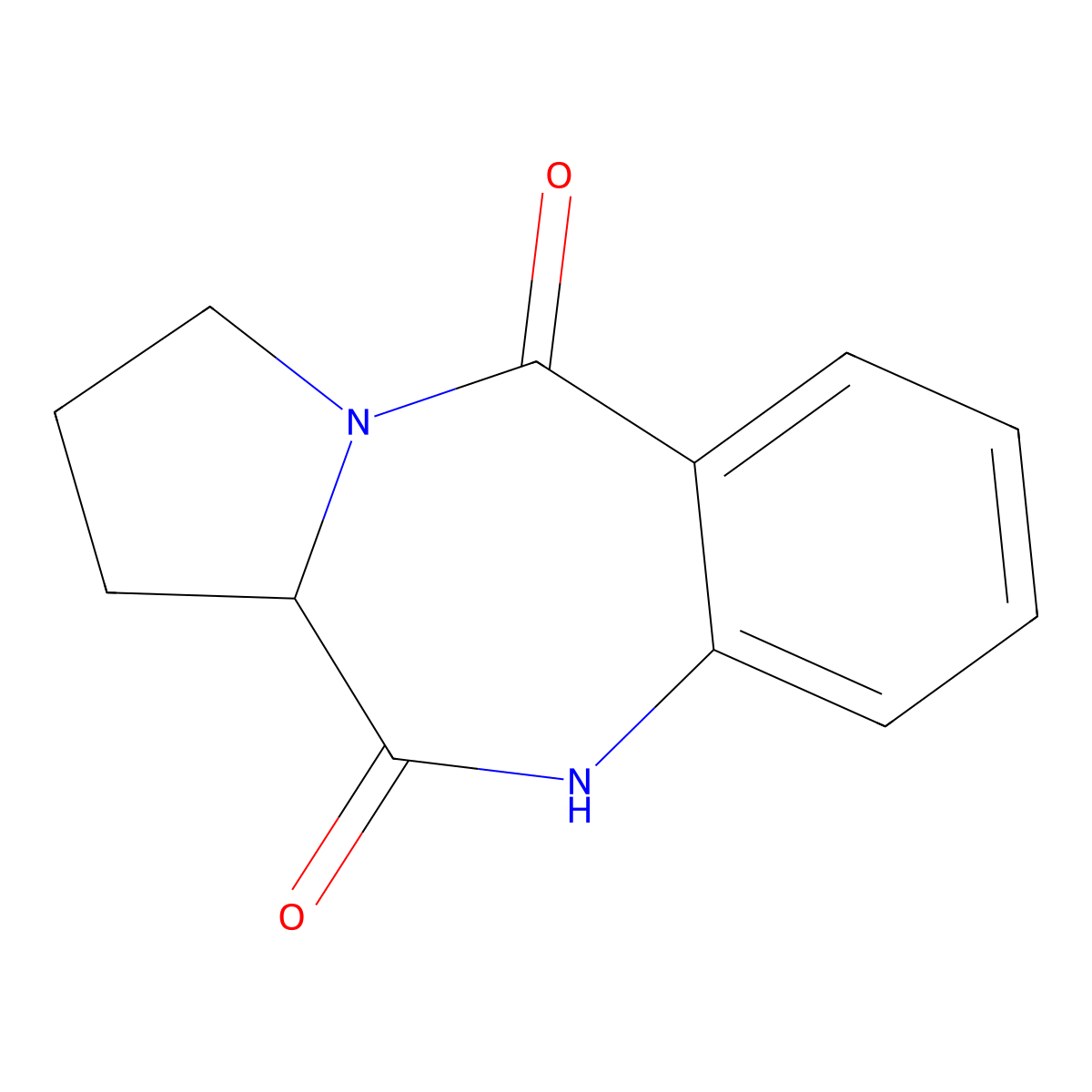 (11aR)-1,2,3,10,11,11a-Hexahydro-5H-Pyrrolo[2,1-c][1,4]Benzodiazepin-5,11-Dione molecular structure, CAS 154802-75-2