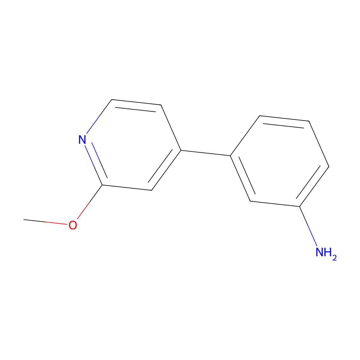 3-(2-Methoxypyridin-4-yl)aniline molecular structure, CAS 1548034-15-6