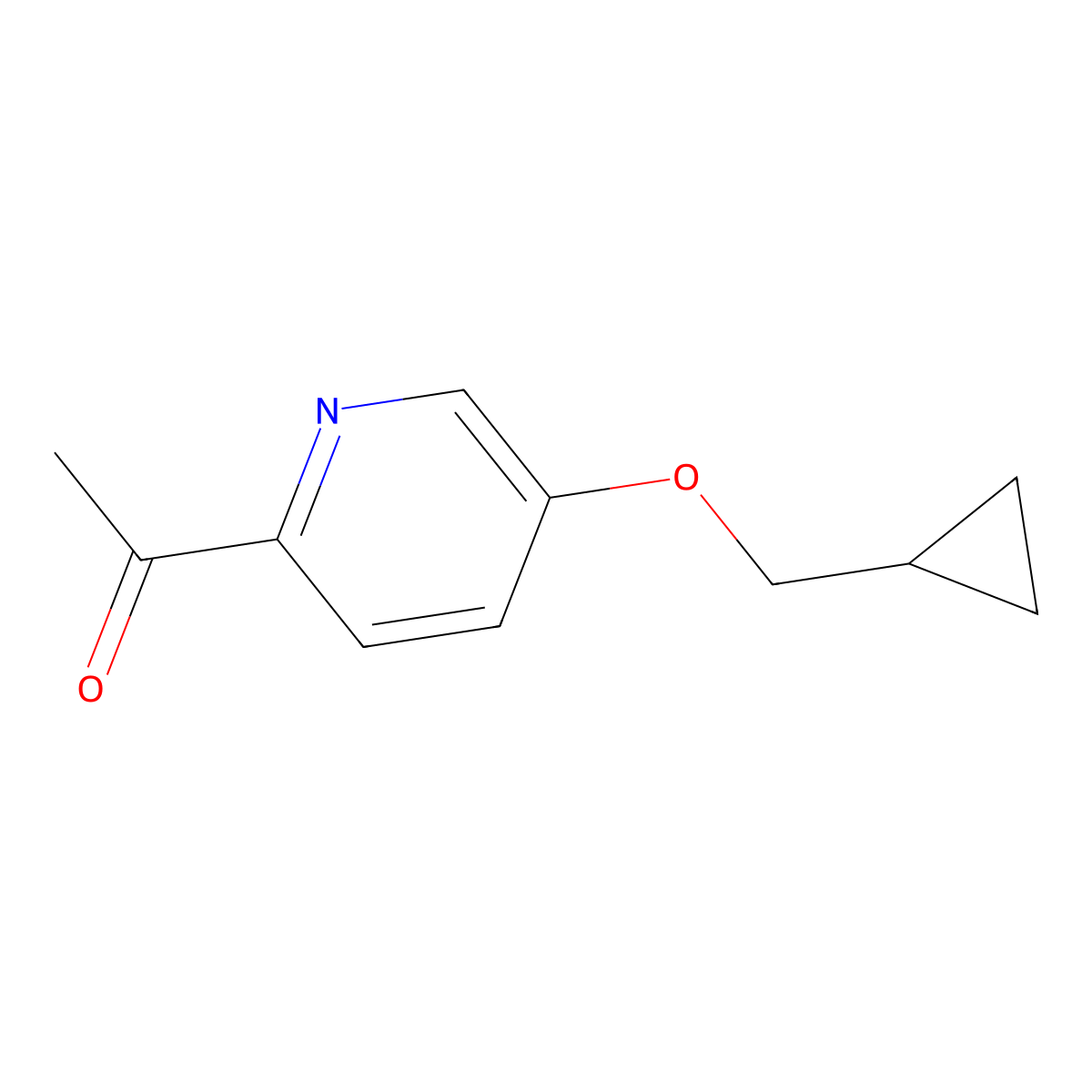 1-(5-(Cyclopropylmethoxy)pyridin-2-yl)ethanone molecular structure, CAS 1548045-20-0