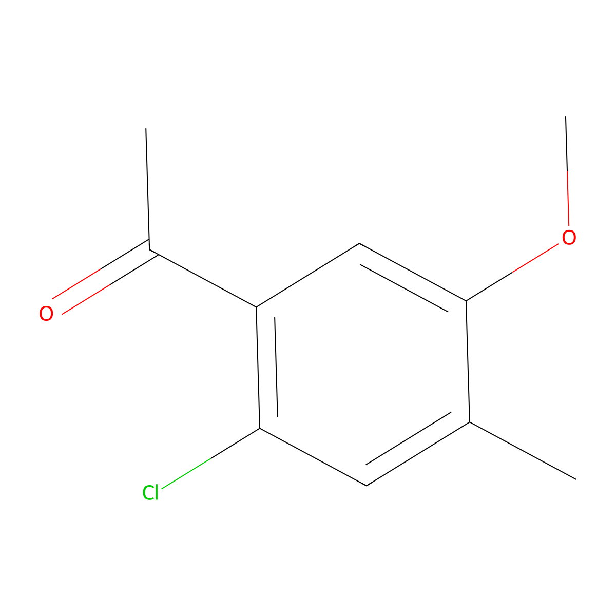 1-(2-Chloro-5-methoxy-4-methylphenyl)ethanone molecular structure, CAS 1548060-32-7