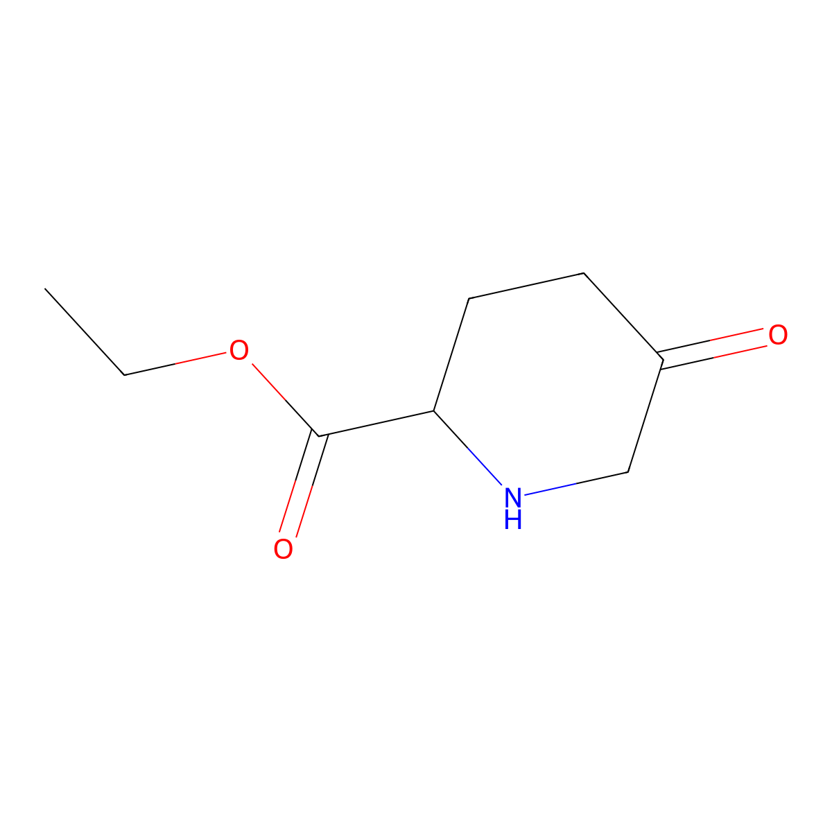 5-Oxo-piperidine-2-carboxylic acid ethyl ester molecular structure, CAS 154807-15-5