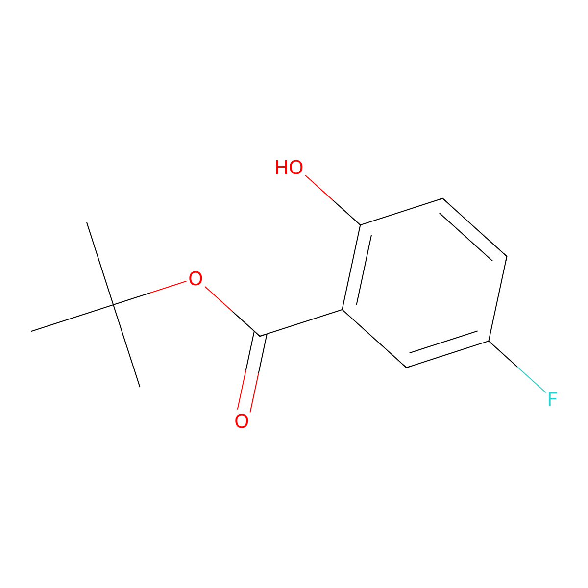 tert-Butyl 5-fluoro-2-hydroxybenzoate molecular structure, CAS 1548084-77-0
