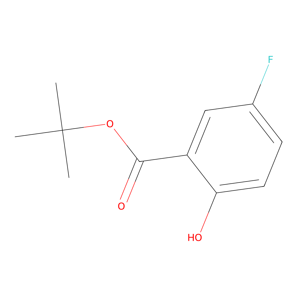 tert-Butyl 5-fluoro-2-hydroxybenzoate molecular structure, CAS 1548084-77-0