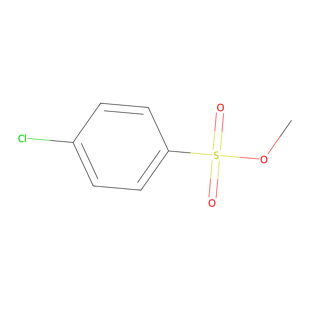 Methyl 4-chlorobenzenesulfonate molecular structure, CAS 15481-45-5