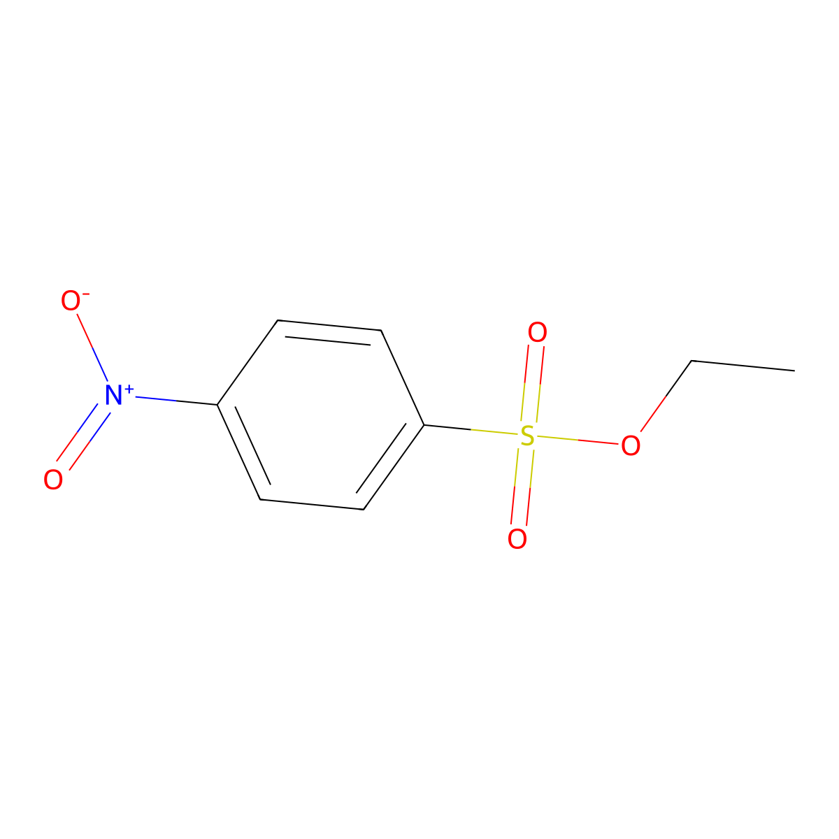 Ethyl 4-nitrobenzenesulfonate molecular structure, CAS 15481-55-7