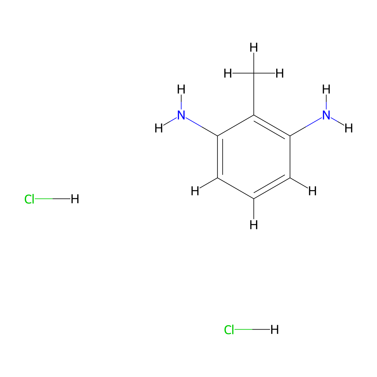 1,3-Benzenediamine, 2-methyl-, hydrochloride (1:2) molecular structure, CAS 15481-70-6