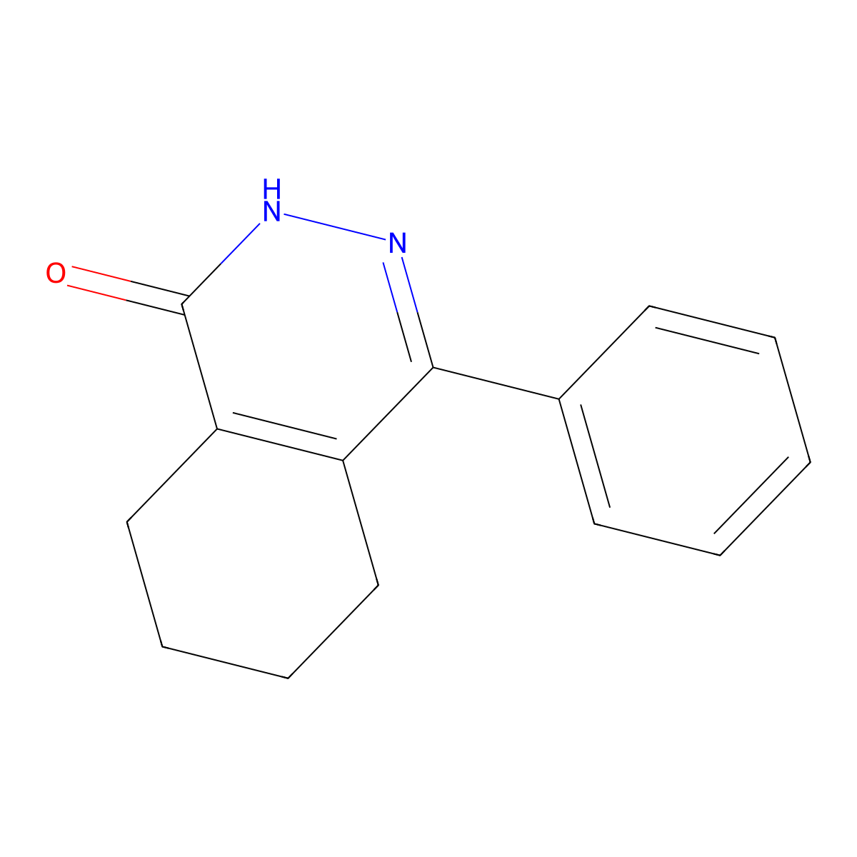 4-phenyl-5,6,7,8-tetrahydrophthalazin-1(2H)-one molecular structure, CAS 154810-22-7