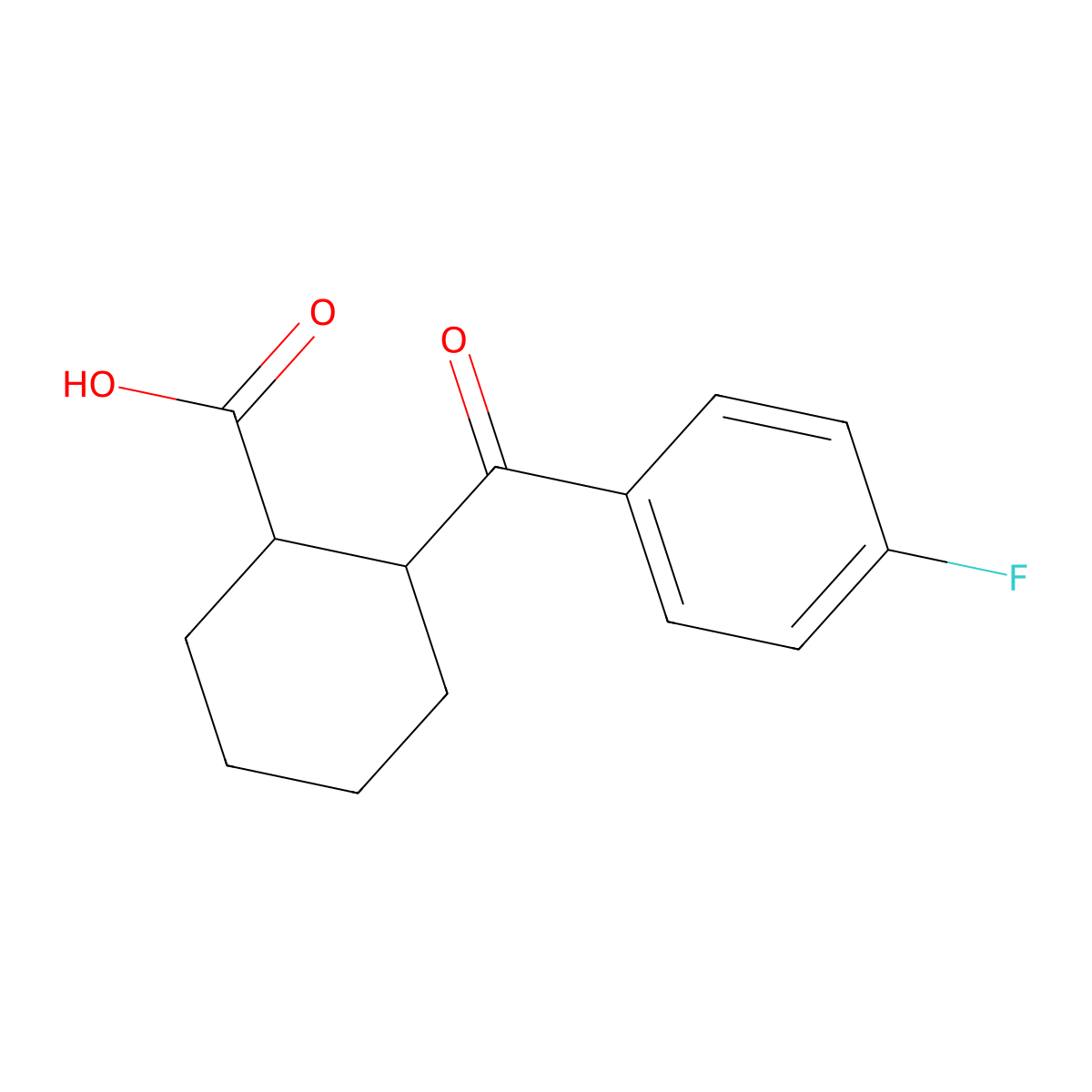 (1R,2S)-2-(4-Fluorobenzoyl)cyclohexane-1-carboxylic acid molecular structure, CAS 154810-33-0