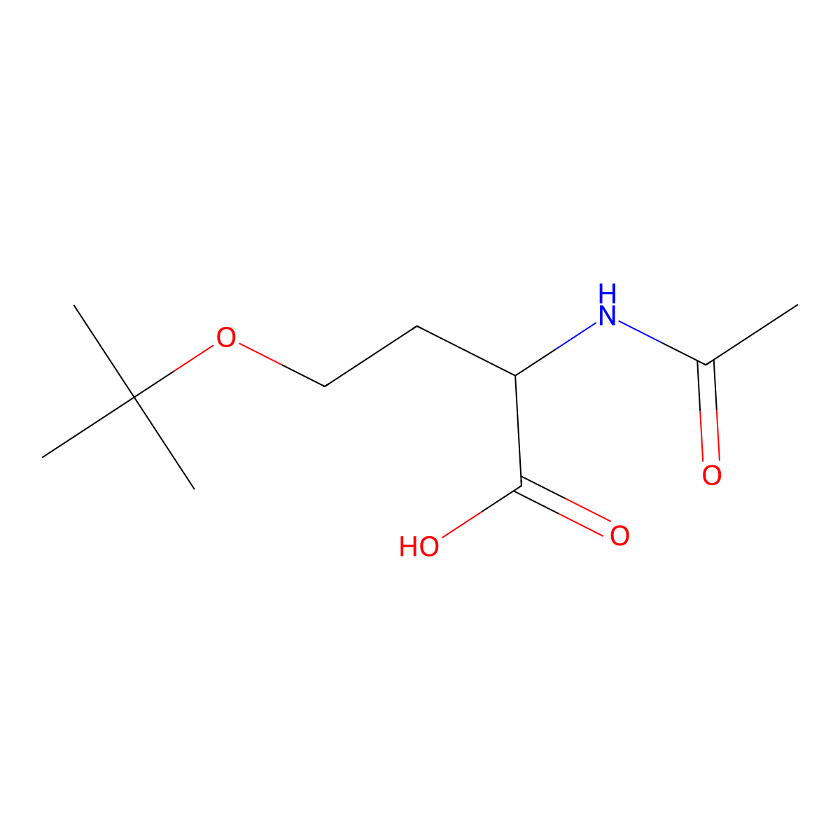 4-(Tert-butoxy)-2-acetamidobutanoic acid molecular structure, CAS 1548109-00-7
