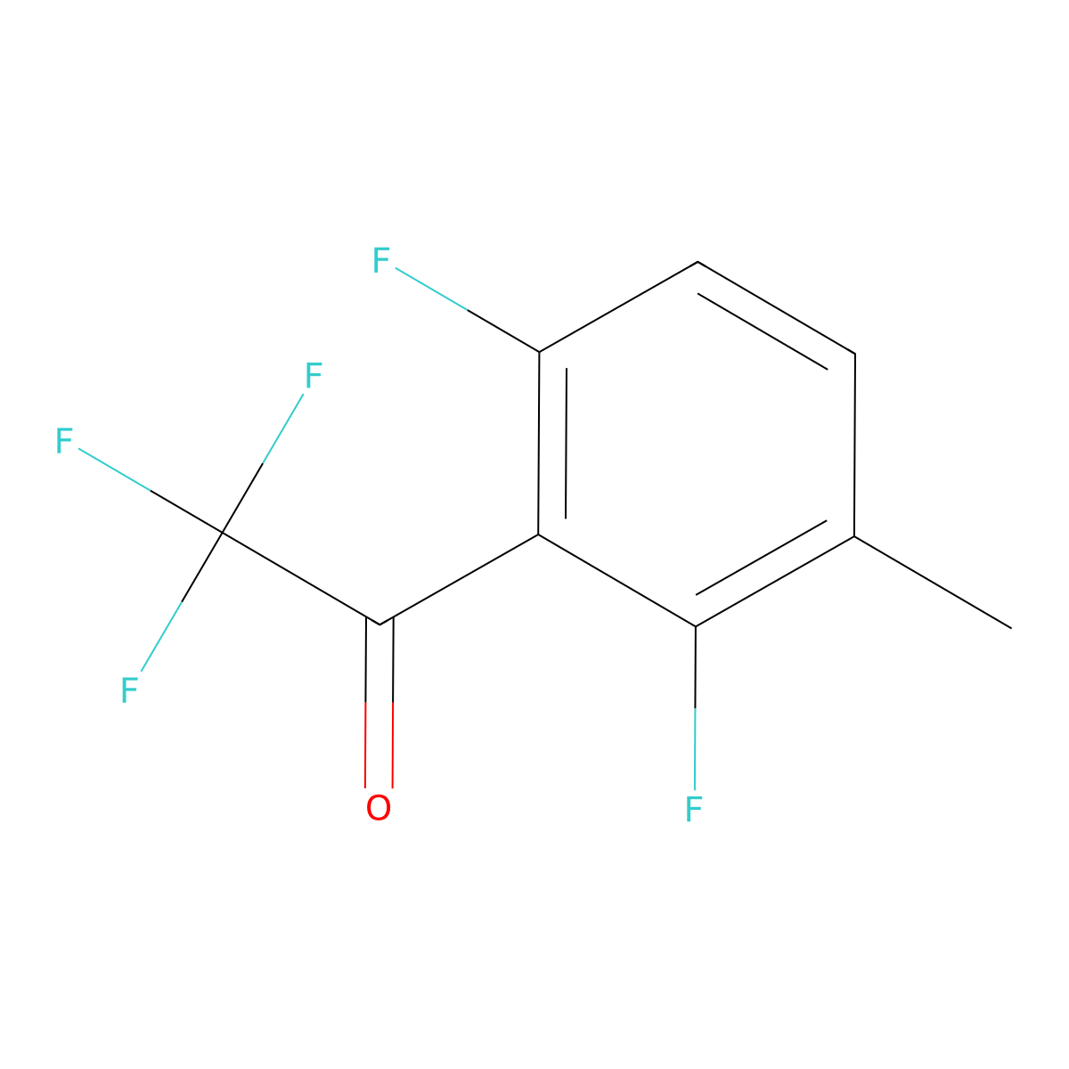 1-(2,6-Difluoro-3-methylphenyl)-2,2,2-trifluoroethanone molecular structure, CAS 1548112-14-6