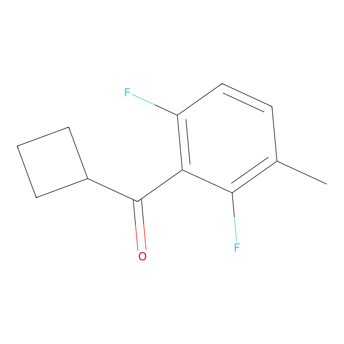 Cyclobutyl(2,6-difluoro-3-methylphenyl)methanone molecular structure, CAS 1548112-19-1