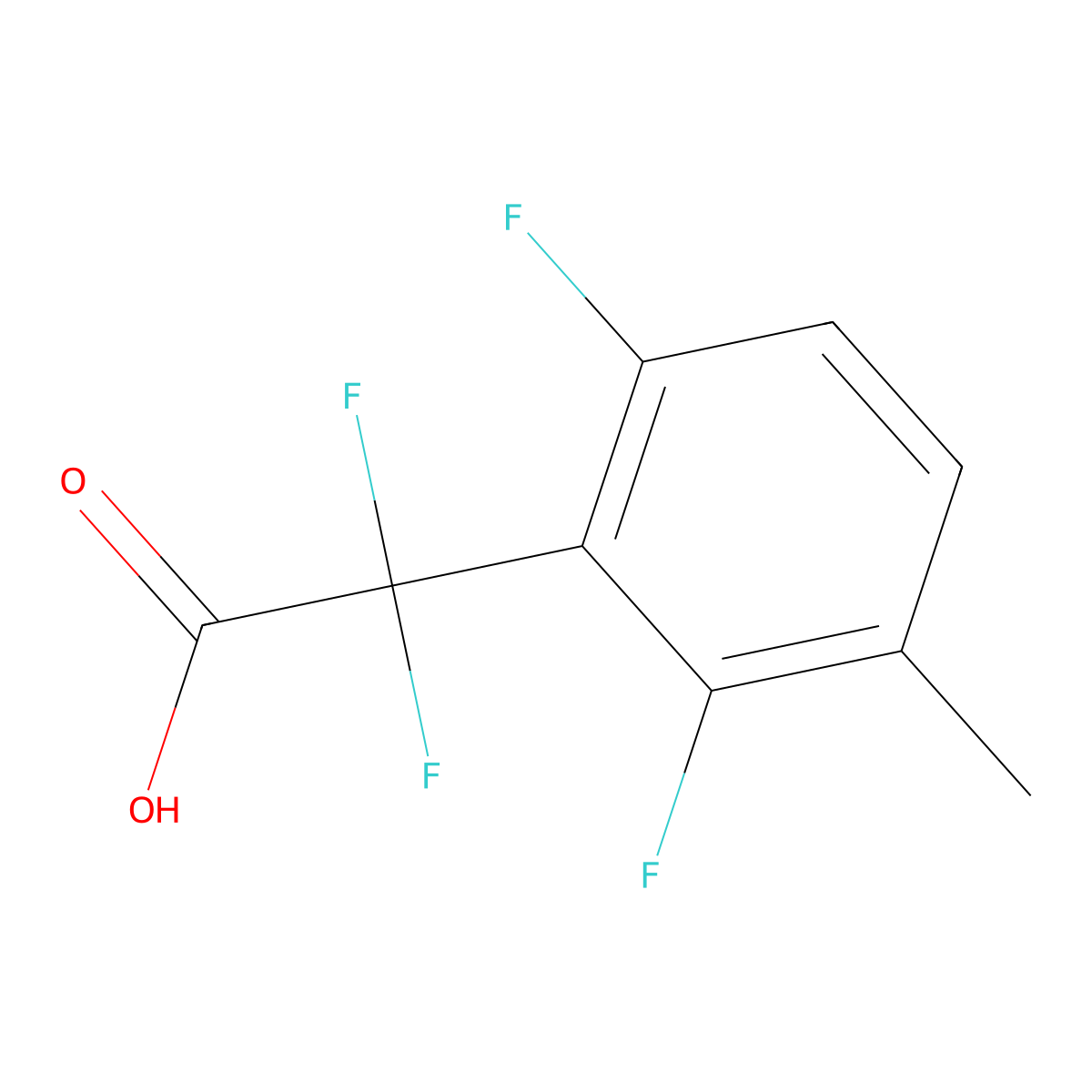 2-(2,6-Difluoro-3-methylphenyl)-2,2-difluoroacetic acid molecular structure, CAS 1548112-84-0