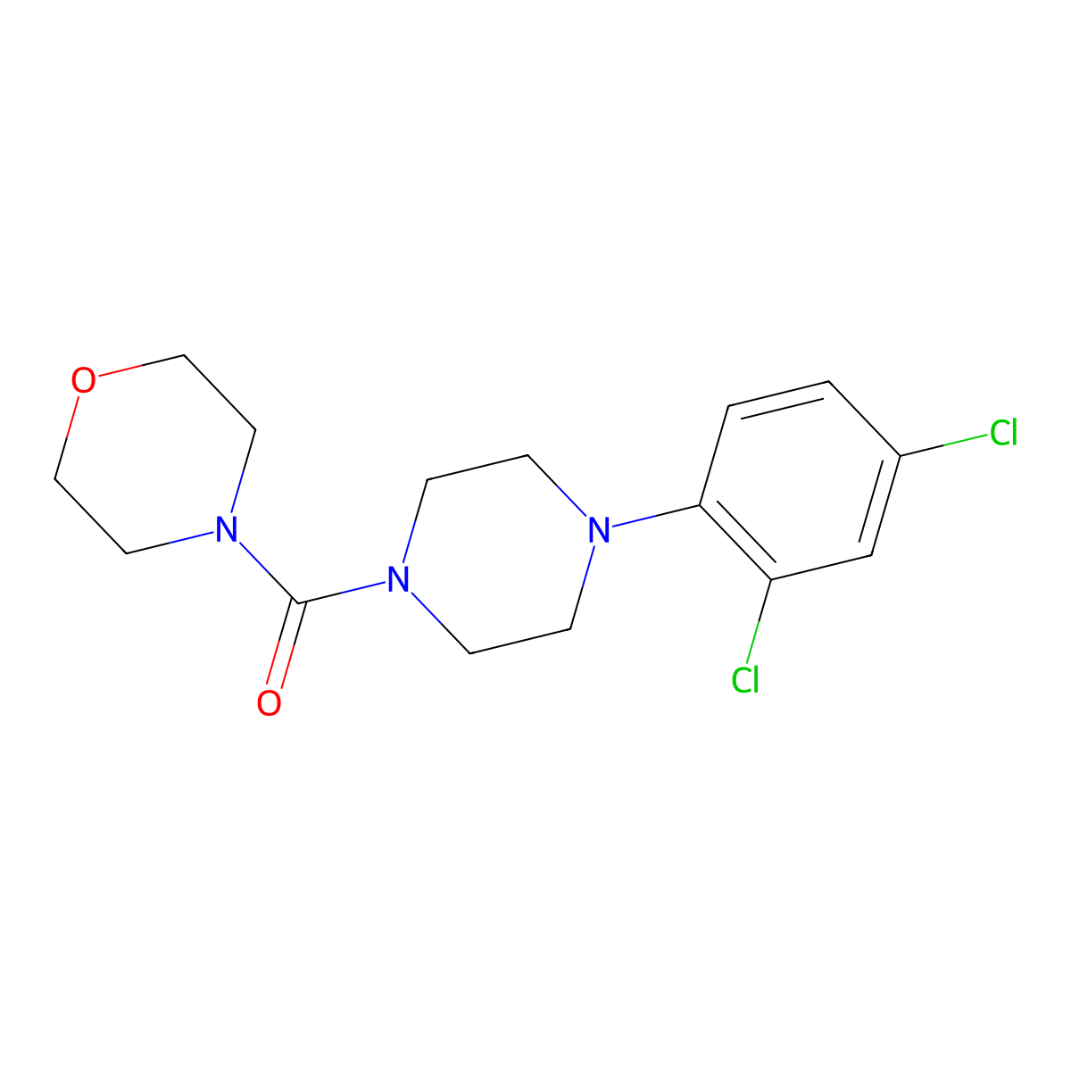 [4-(2,4-Dichlorophenyl)piperazin-1-yl]-morpholin-4-ylmethanone molecular structure, CAS 1548116-54-6