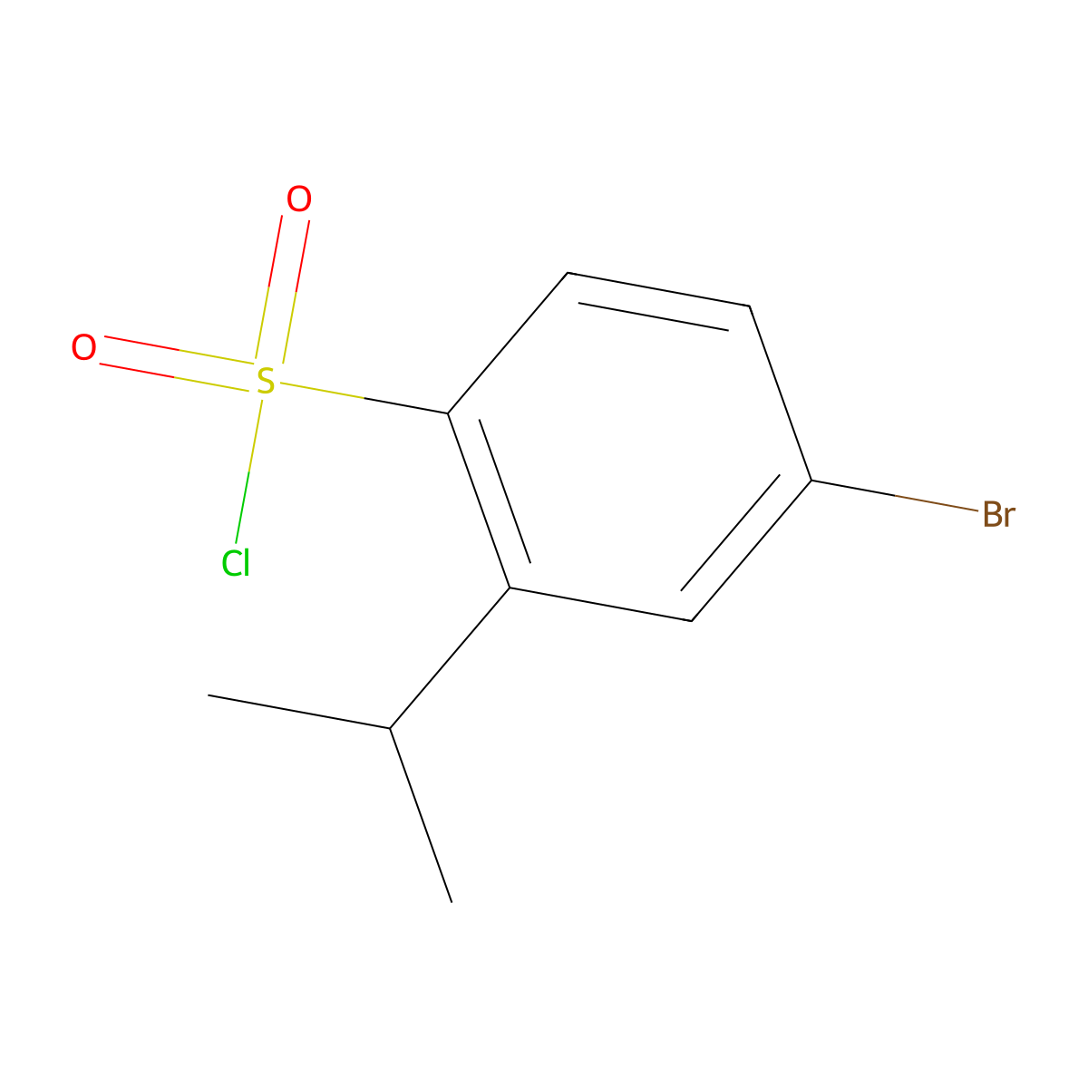 4-Bromo-2-(propan-2-yl)benzene-1-sulfonyl chloride molecular structure, CAS 1548128-18-2