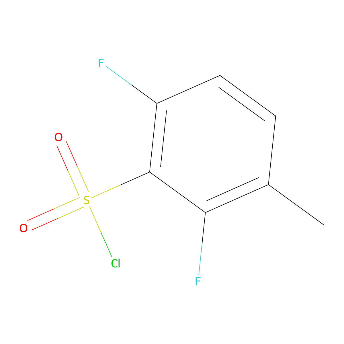 2,6-Difluoro-3-methylbenzenesulfonyl chloride molecular structure, CAS 1548143-20-9