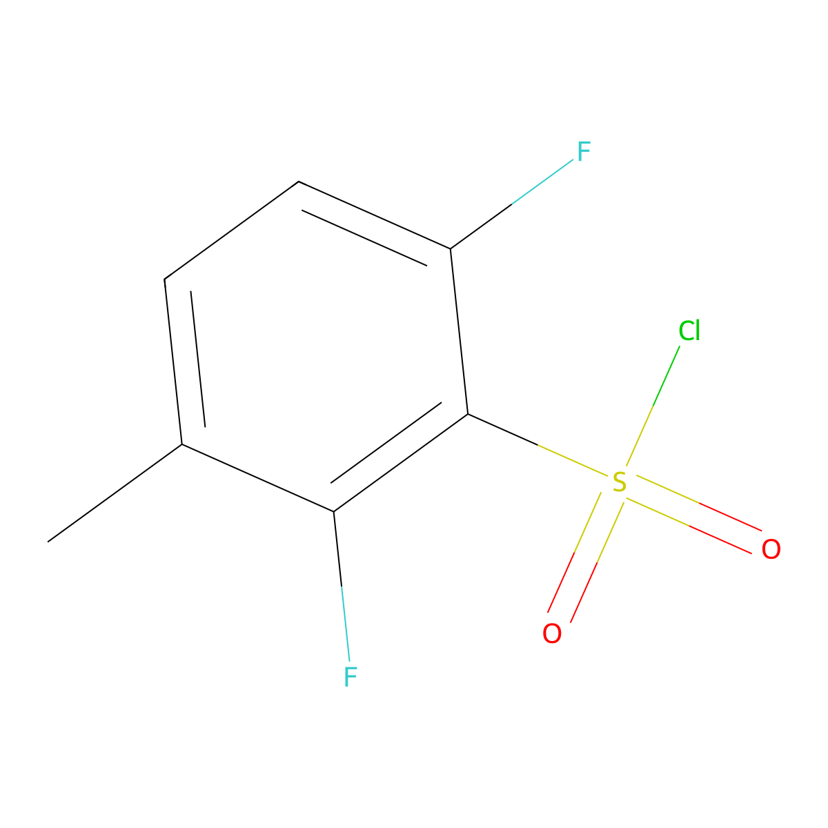 2,6-Difluoro-3-methylbenzenesulfonyl chloride molecular structure, CAS 1548143-20-9