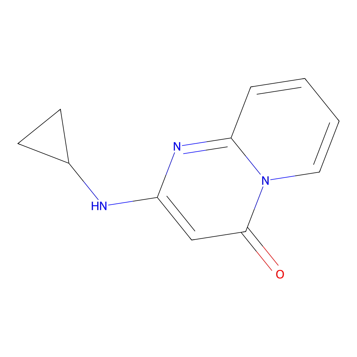 2-(Cyclopropylamino)-4H-pyrido[1,2-a]pyrimidin-4-one molecular structure, CAS 154816-44-1