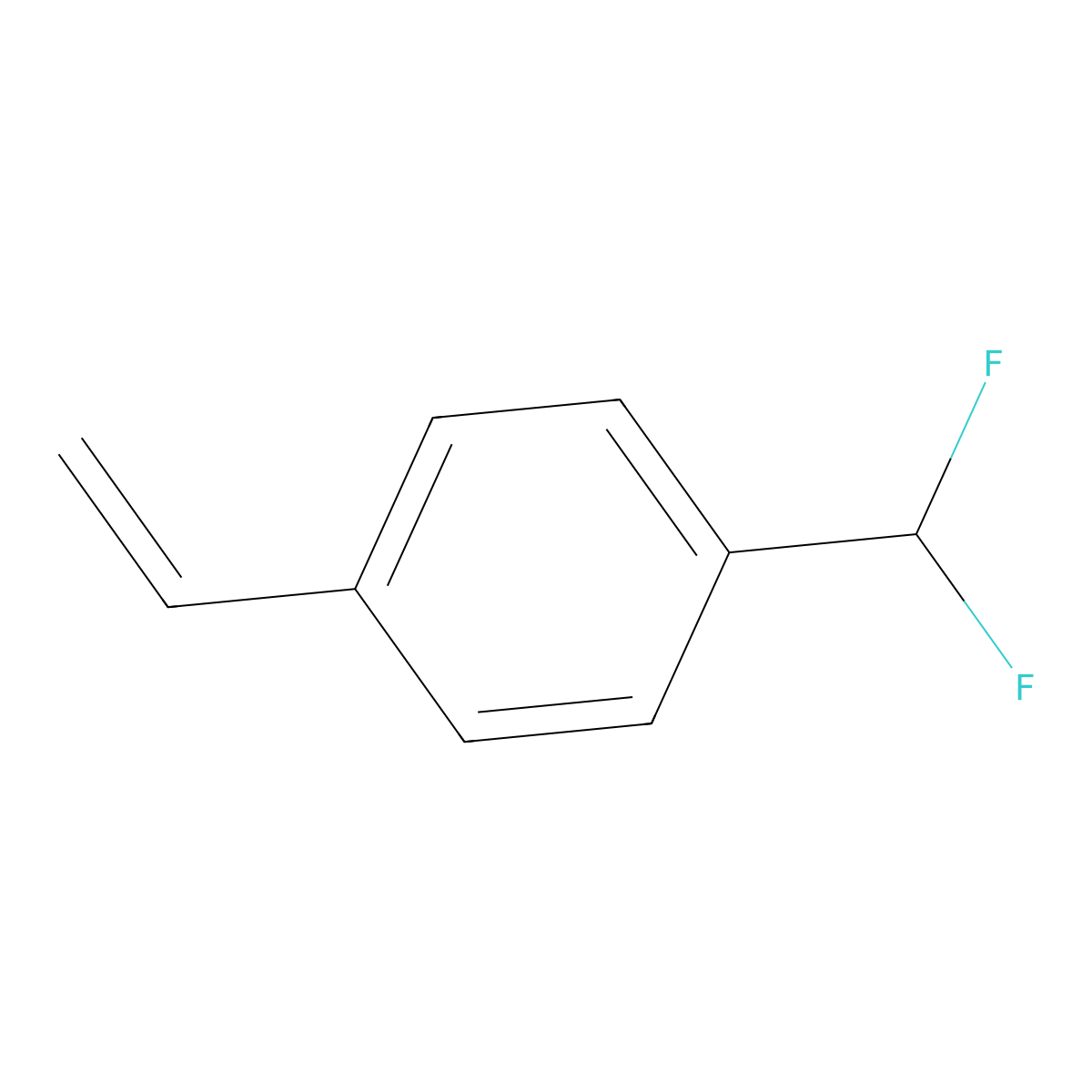 1-(Difluoromethyl)-4-ethenylbenzene molecular structure, CAS 1548183-93-2