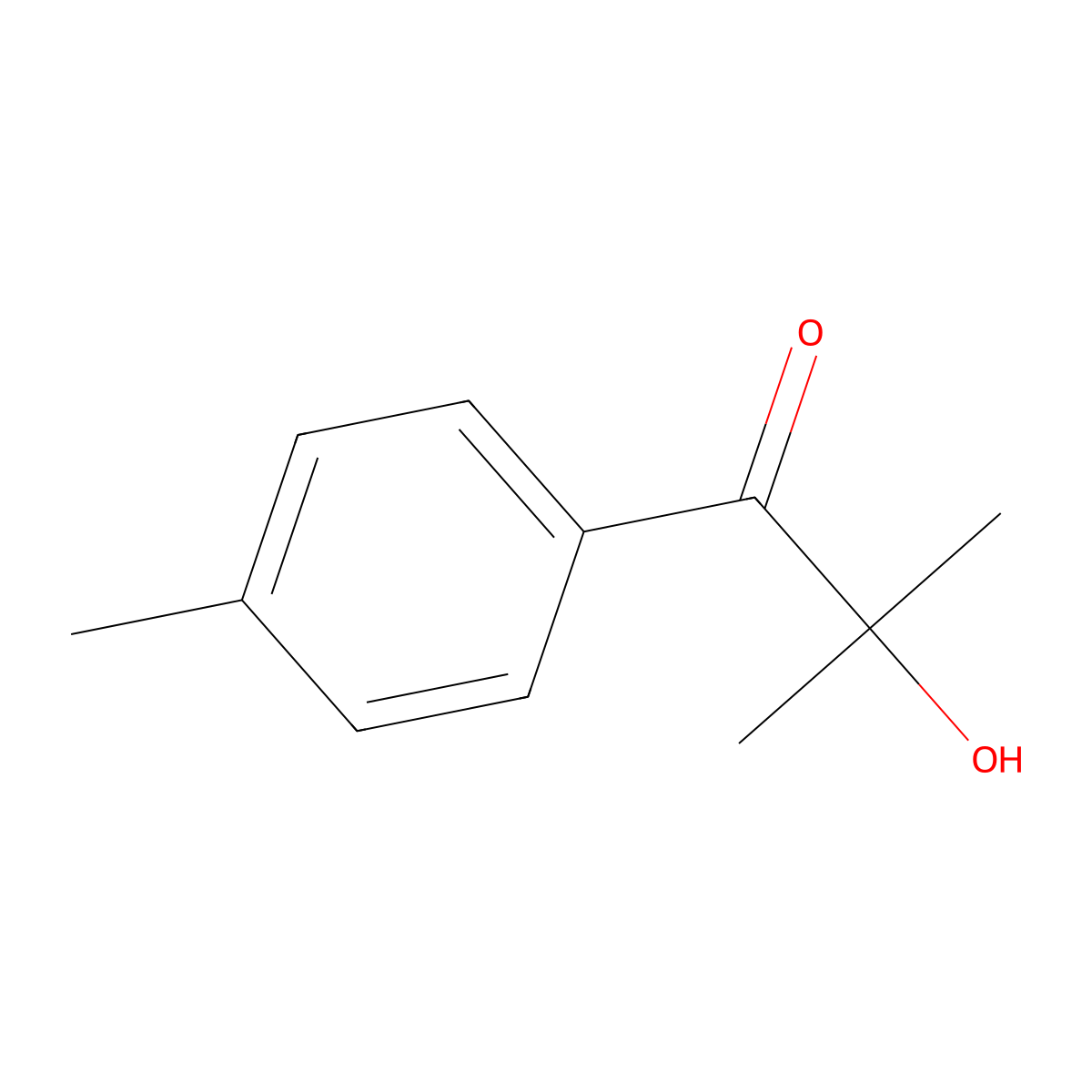 2-Hydroxy-2-methyl-1-(p-tolyl)propan-1-one molecular structure, CAS 15482-15-2
