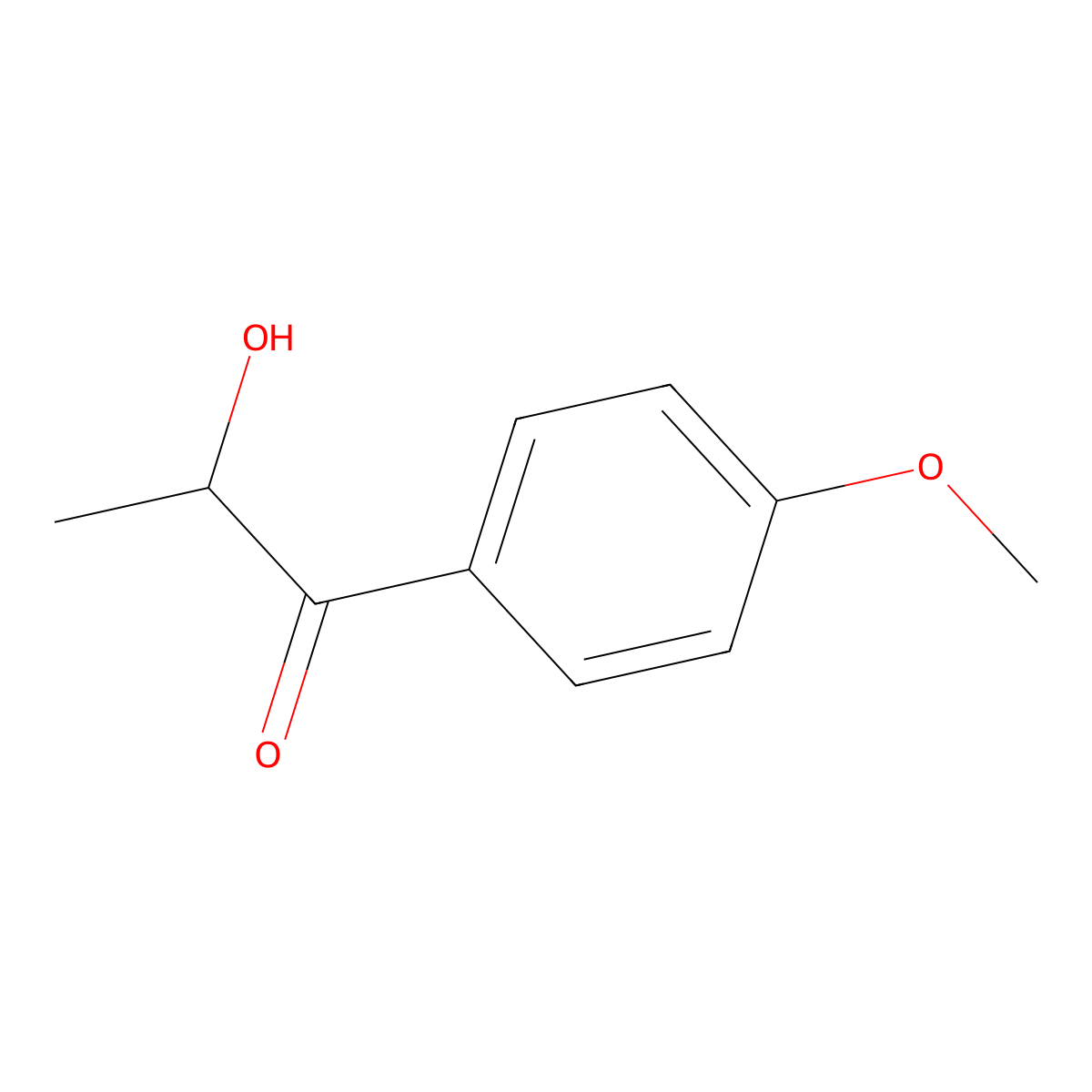 2-Hydroxy-1-(4-methoxyphenyl)propan-1-one molecular structure, CAS 15482-28-7