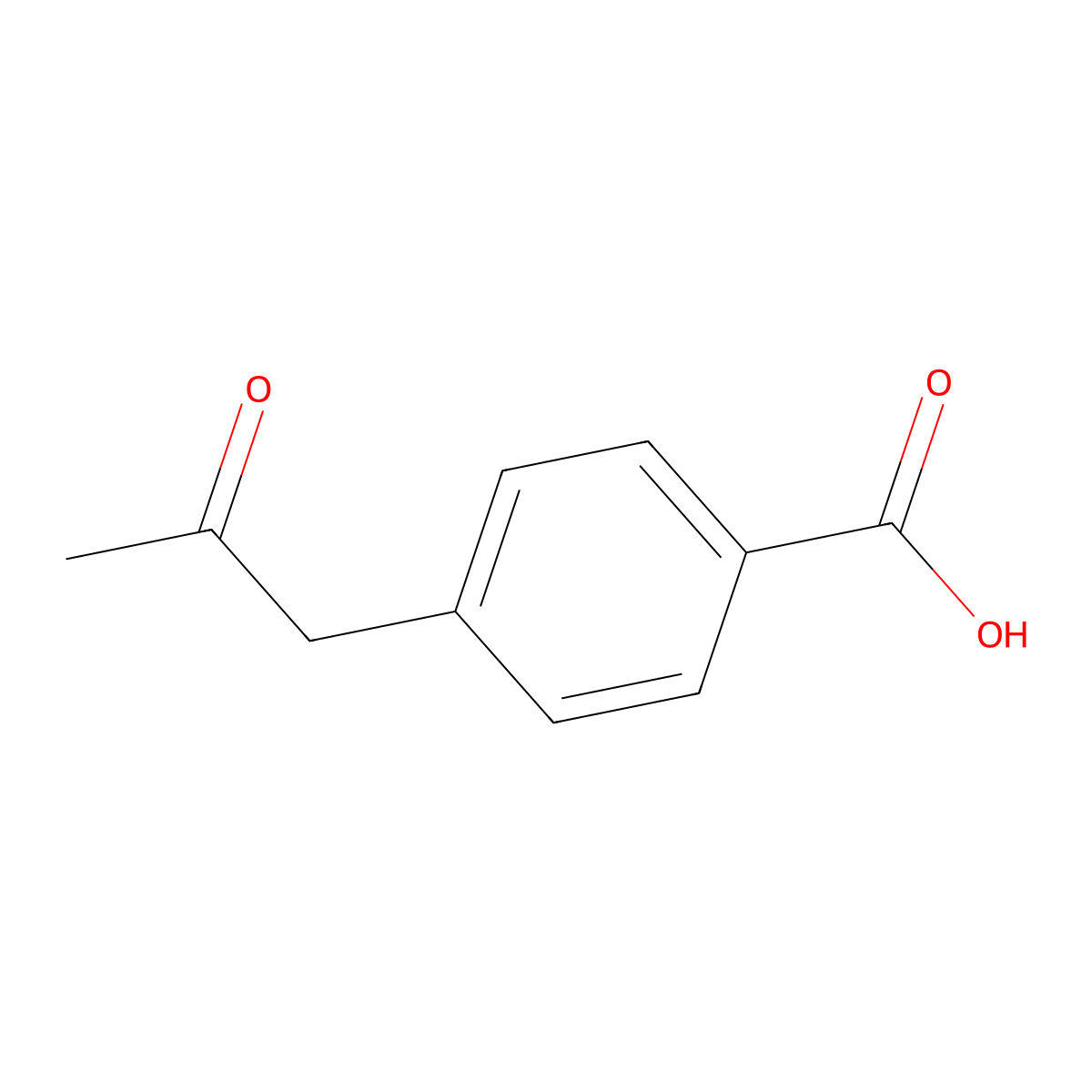 4-(2-Oxopropyl)benzoic acid molecular structure, CAS 15482-54-9