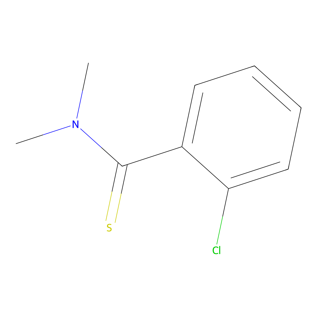2-Chloro-N,N-dimethylbenzene-1-carbothioamide molecular structure, CAS 15482-61-8