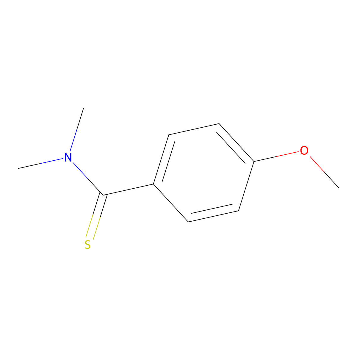 4-Methoxy-N,N-dimethylbenZothioamide molecular structure, CAS 15482-63-0