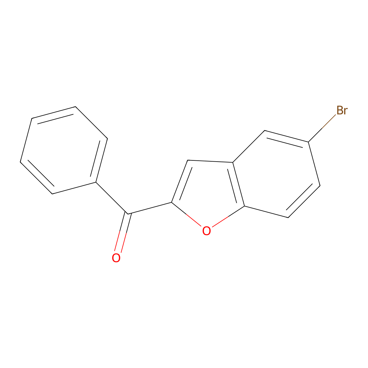 (5-Bromo-1-benzofuran-2-yl)(phenyl)methanone molecular structure, CAS 15482-69-6