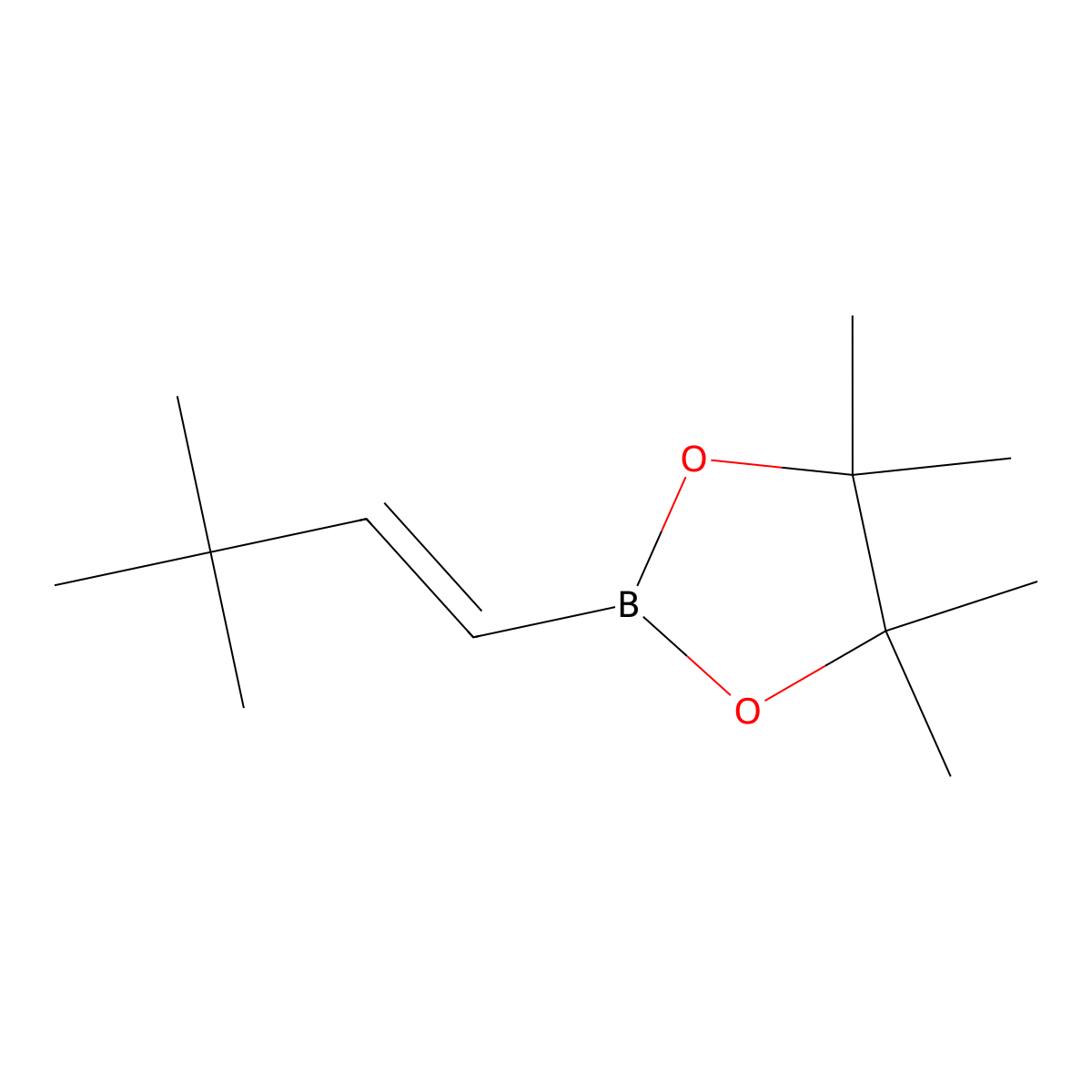 2-[(1E)-3,3-Dimethyl-1-buten-1-yl]-4,4,5,5-tetramethyl-1,3,2-dioxaborolane molecular structure, CAS 154820-99-2