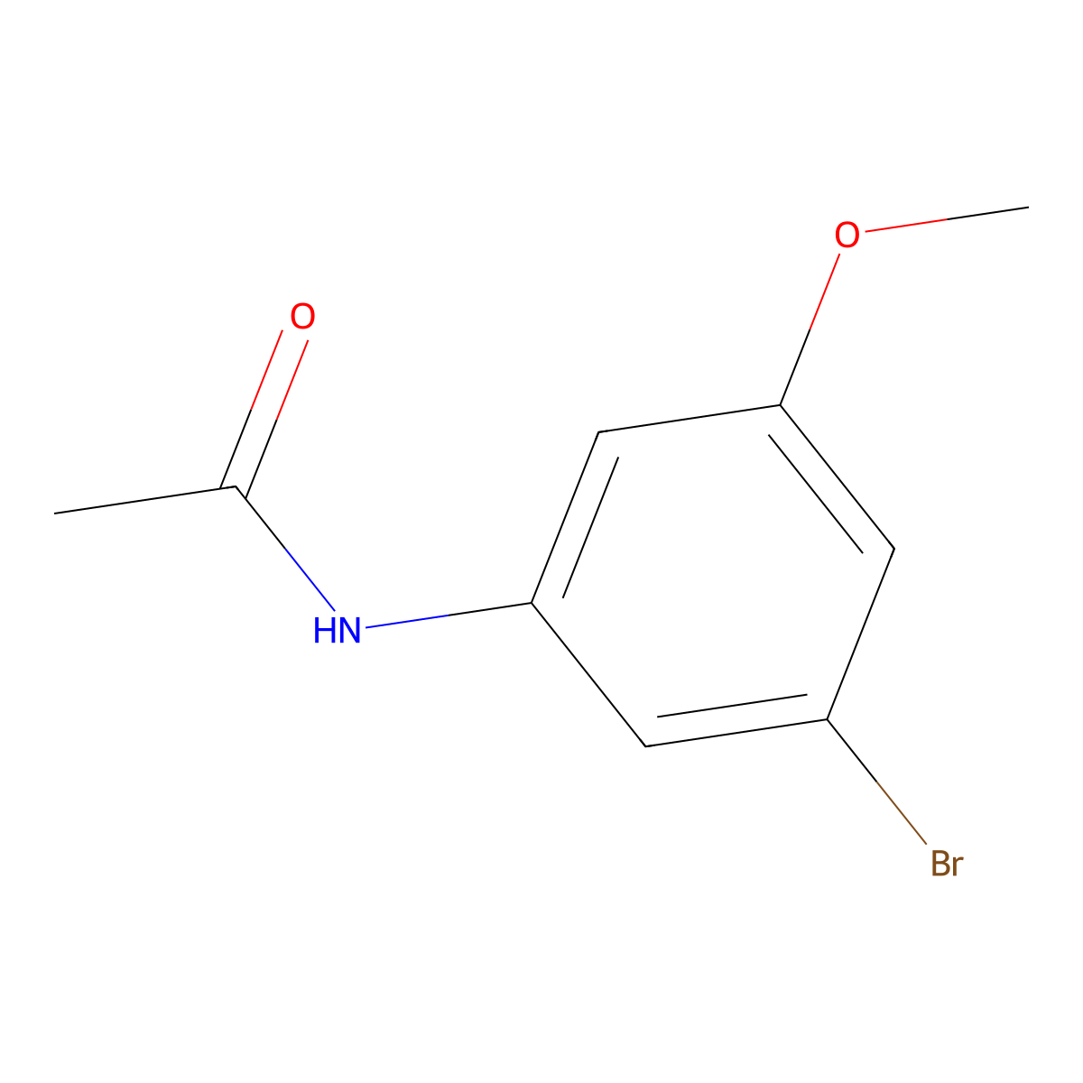 N-(3-bromo-5-methoxyphenyl)acetamide molecular structure, CAS 1548200-91-4