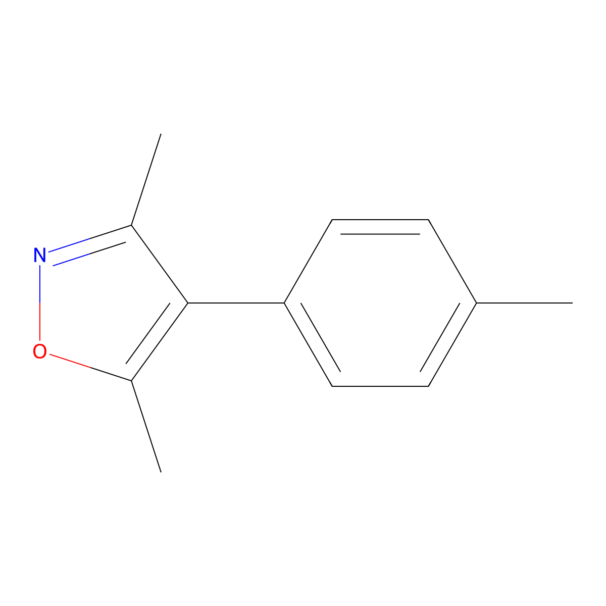 3,5-Dimethyl-4-(4-methylphenyl)-1,2-oxazole molecular structure, CAS 154822-65-8
