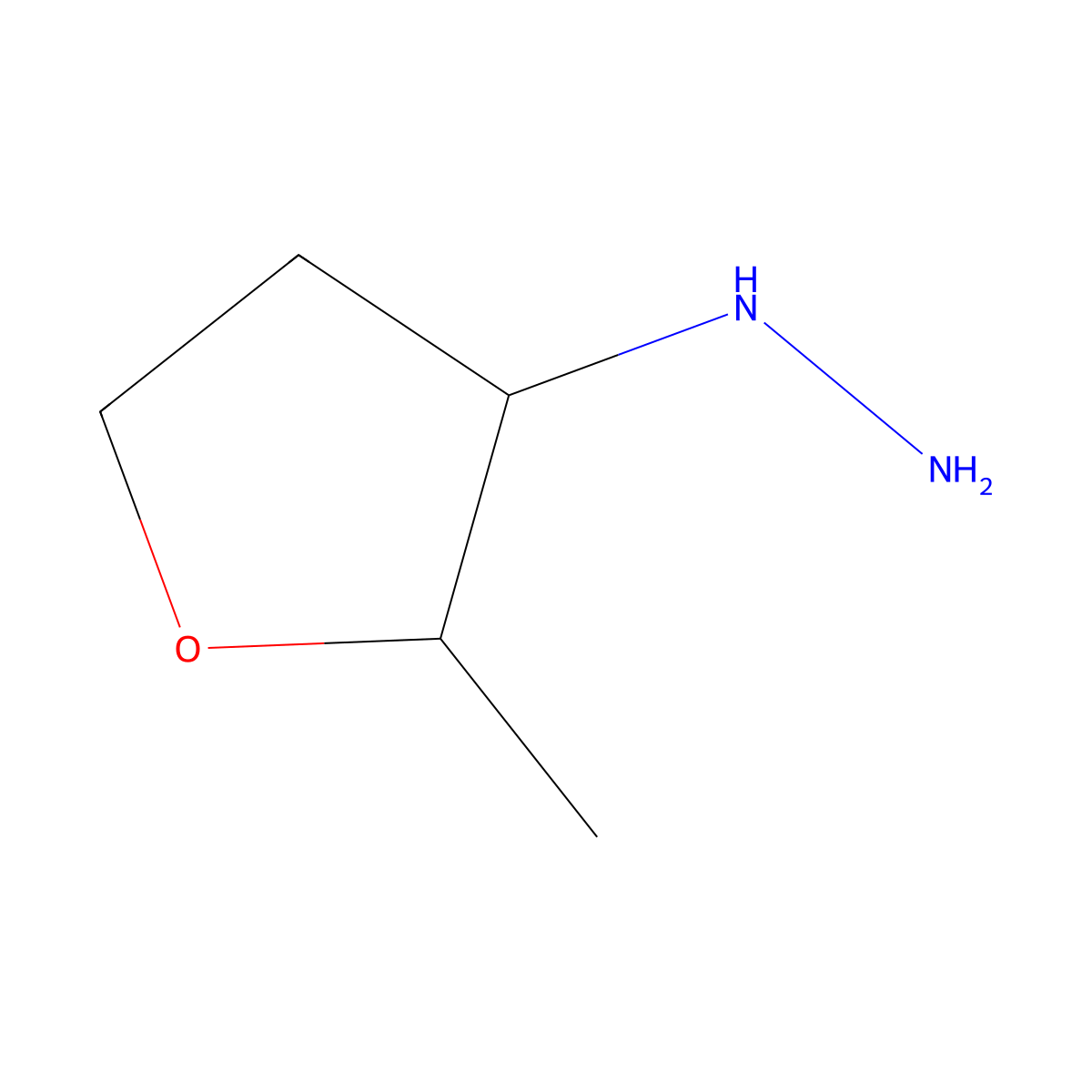 (2-Methyloxolan-3-yl)hydrazine molecular structure, CAS 1548238-37-4