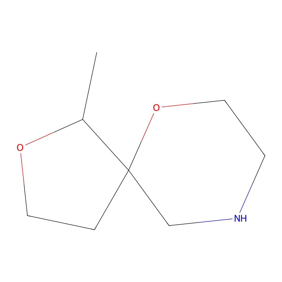 1-Methyl-2,6-dioxa-9-azaspiro(4.5)decane molecular structure, CAS 1548239-15-1