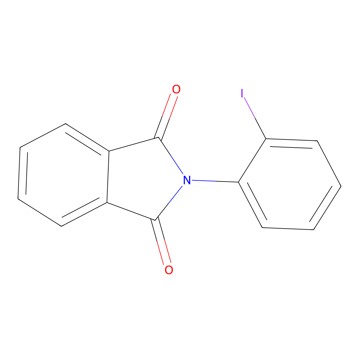2-(2-iodophenyl)-1H-isoindole-1,3(2H)-dione molecular structure, CAS 154824-10-9