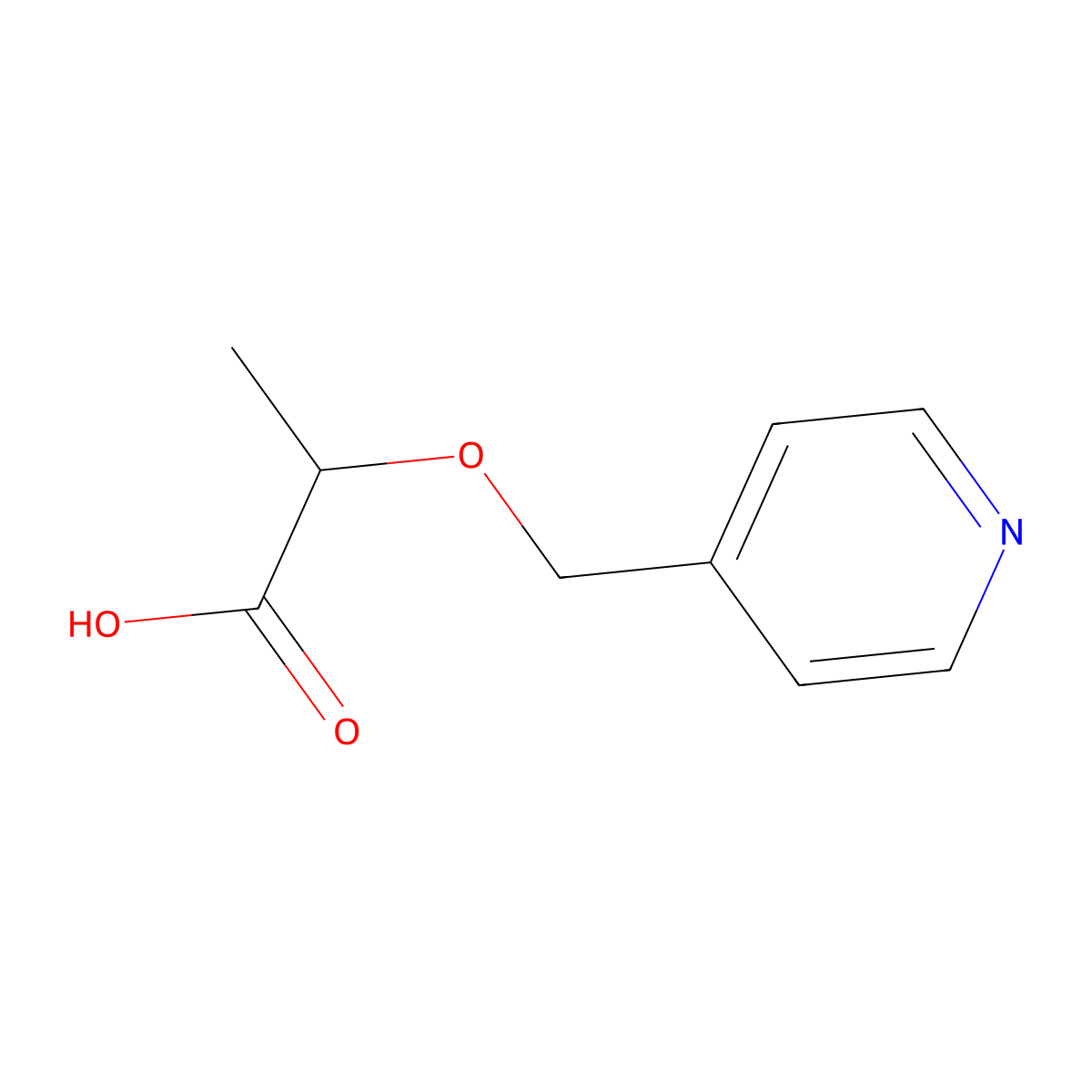 2-[(Pyridin-4-yl)methoxy]propanoic acid molecular structure, CAS 1548246-61-2