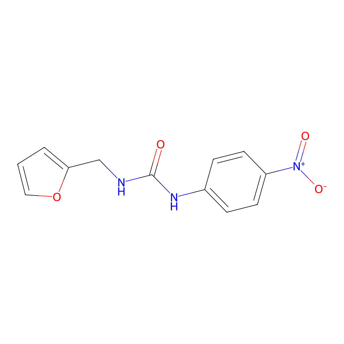 1-Furfuryl-3-(4-nitrophenyl)urea molecular structure, CAS 154825-26-0