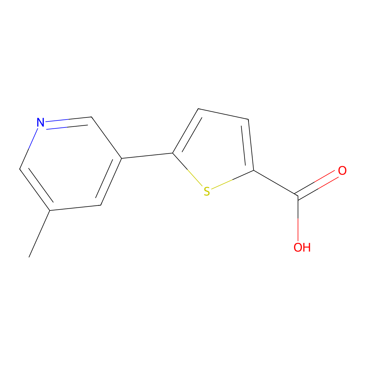 5-(5-Methyl-3-pyridinyl)-2-thiophenecarboxylic acid molecular structure, CAS 1548254-53-0
