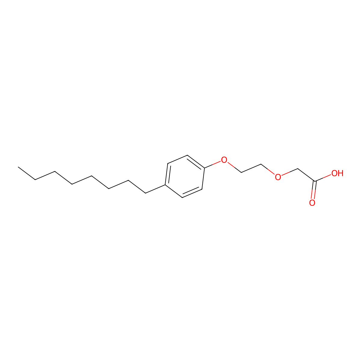 2-(2-(4-Octylphenoxy)ethoxy)acetic acid molecular structure, CAS 154826-10-5