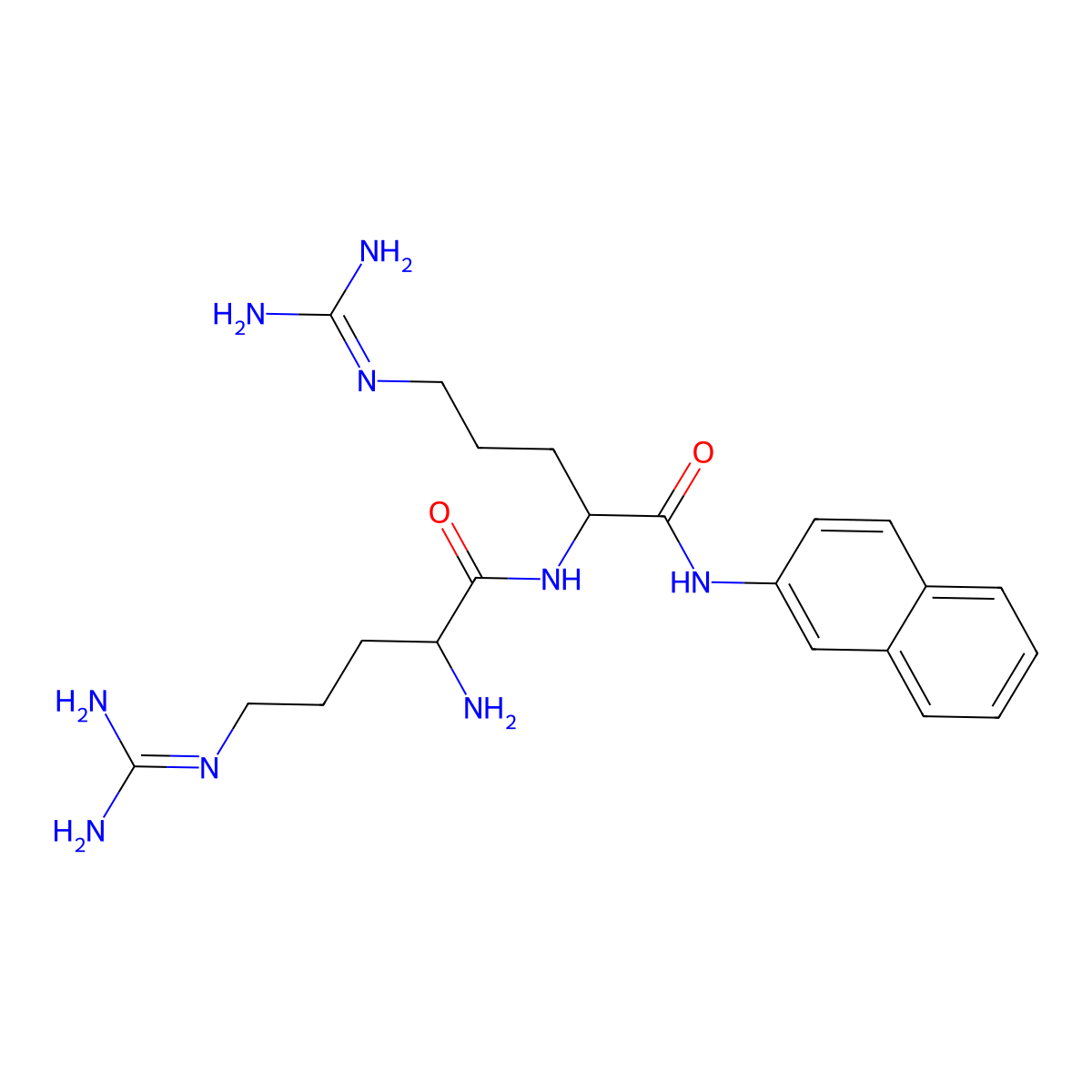 L-Arginyl-N-2-naphthalenyl-L-argininamide molecular structure, CAS 15483-59-7