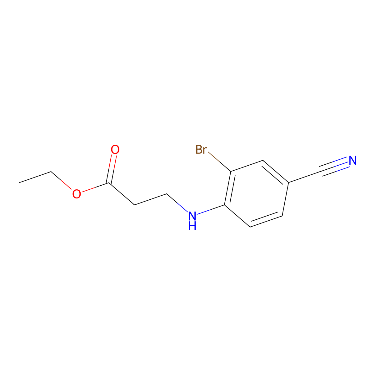 Ethyl 3-[(2-Bromo-4-cyanophenyl)amino]propanoate molecular structure, CAS 1548326-45-9
